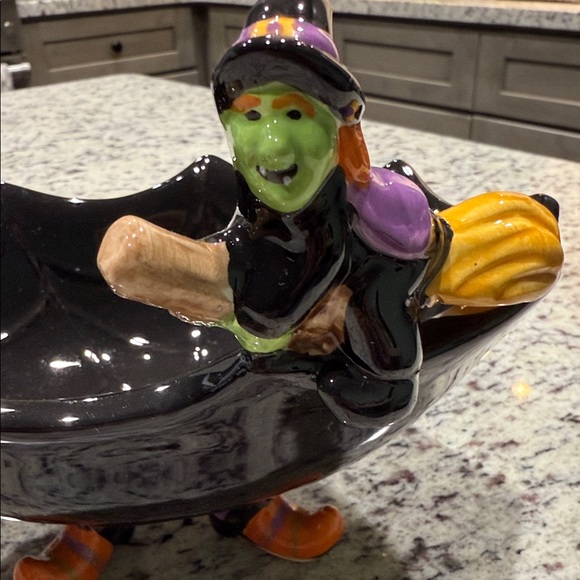 Other - Vintage Halloween Witch Spiderweb Candy Bowl. New condition.